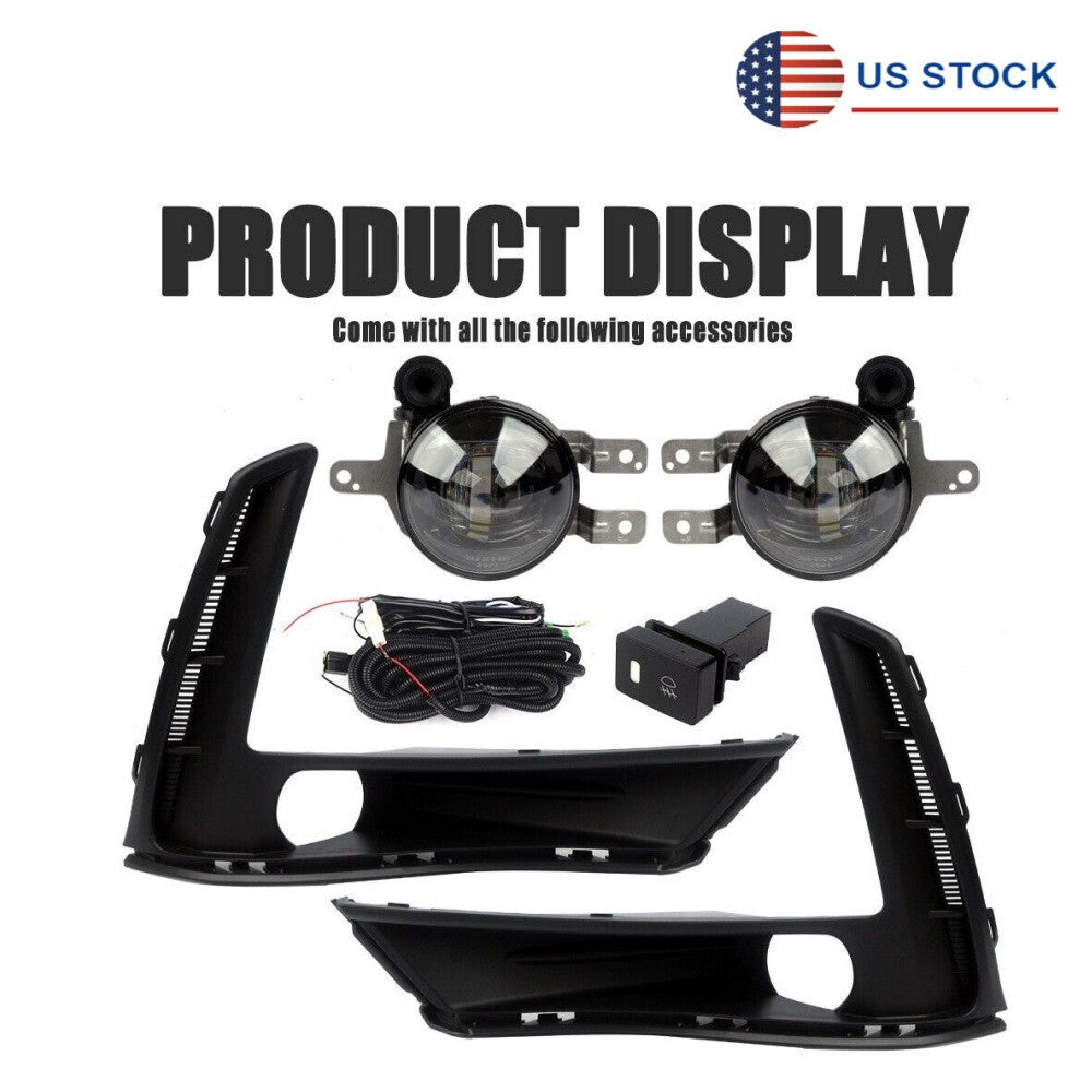 Bumper Fog Light Set for Honda CRV for CR-V 2023-2024 w/Bulb Switch Wire Bezel