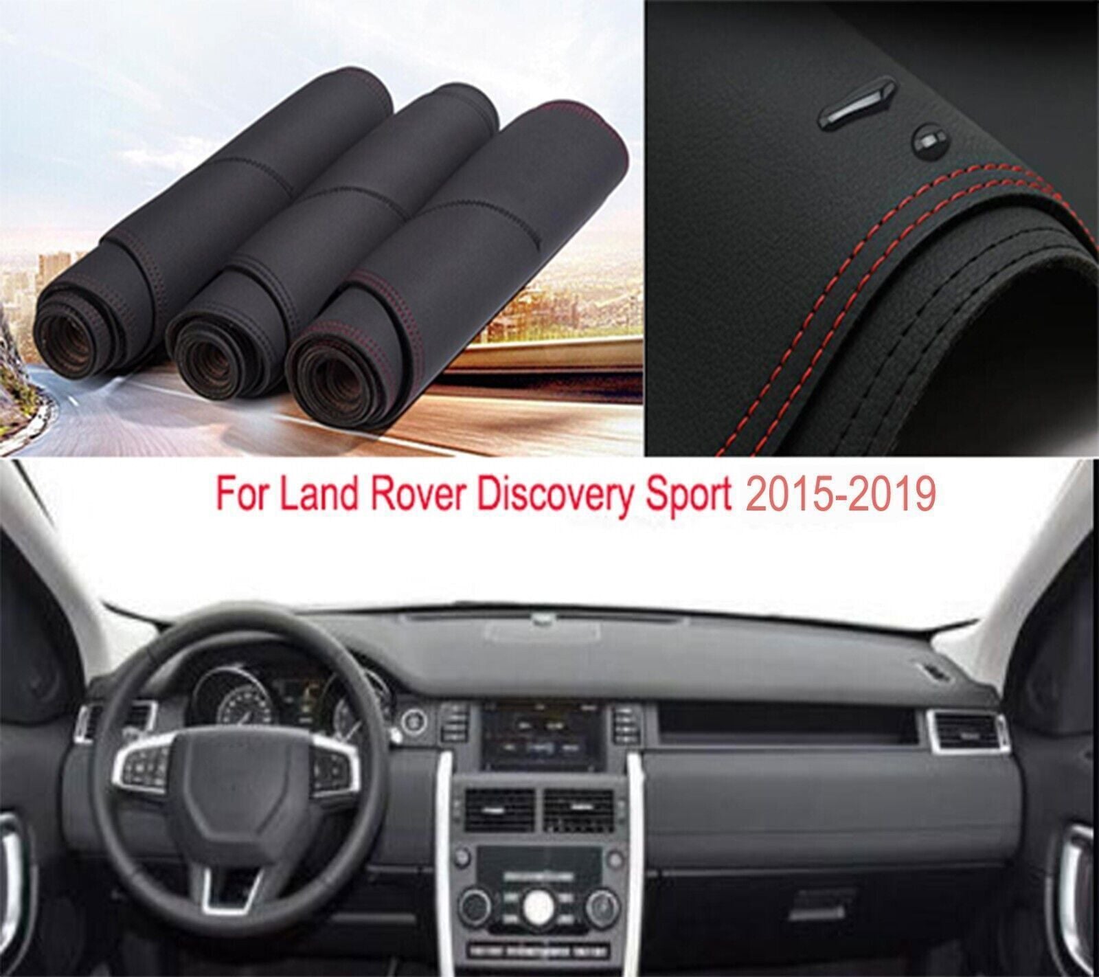 1X PU leather Dashboard Mat Non-slip Pad for Land Rover Discovery Sport 2015-19