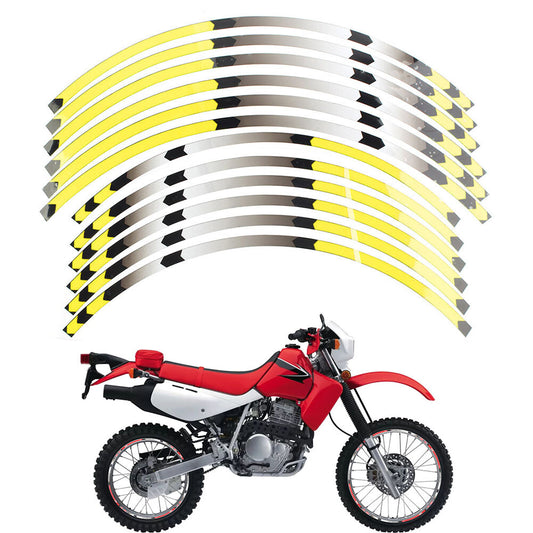 for HONDA XR650L 1993-2021 XR250l Rim Wheel Stripes Decals Tape Stickers Yellow
