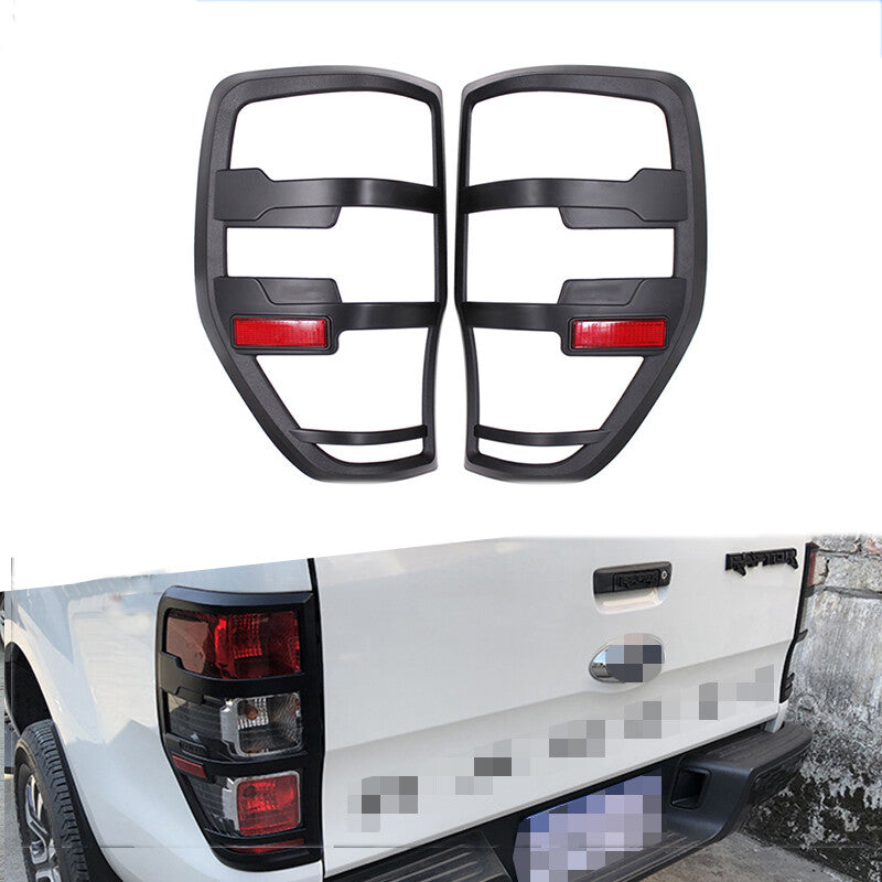 Pair Rear Lamp Hoods Tail Lights Cover Black For Ranger T6 T7 T8 2012-2020 v