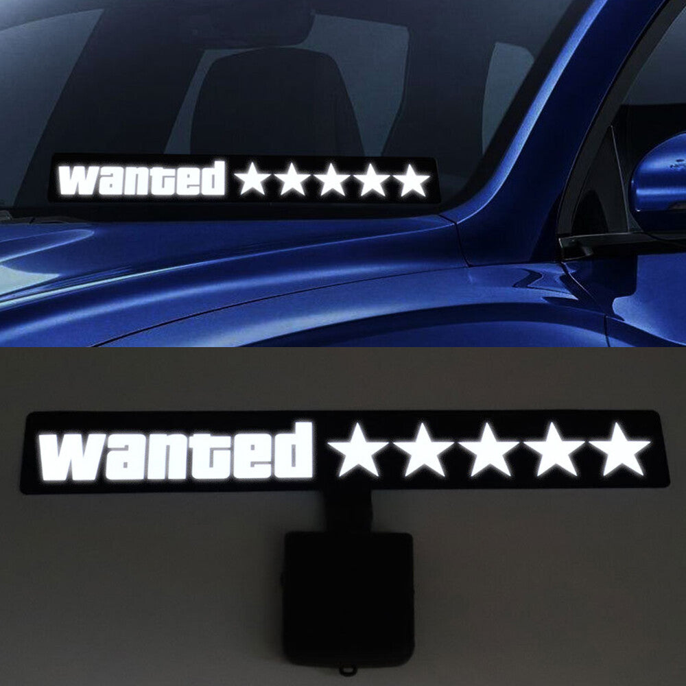 1 LED LED marker sticker with luminous panel, flashing wanted 5-star rating - n