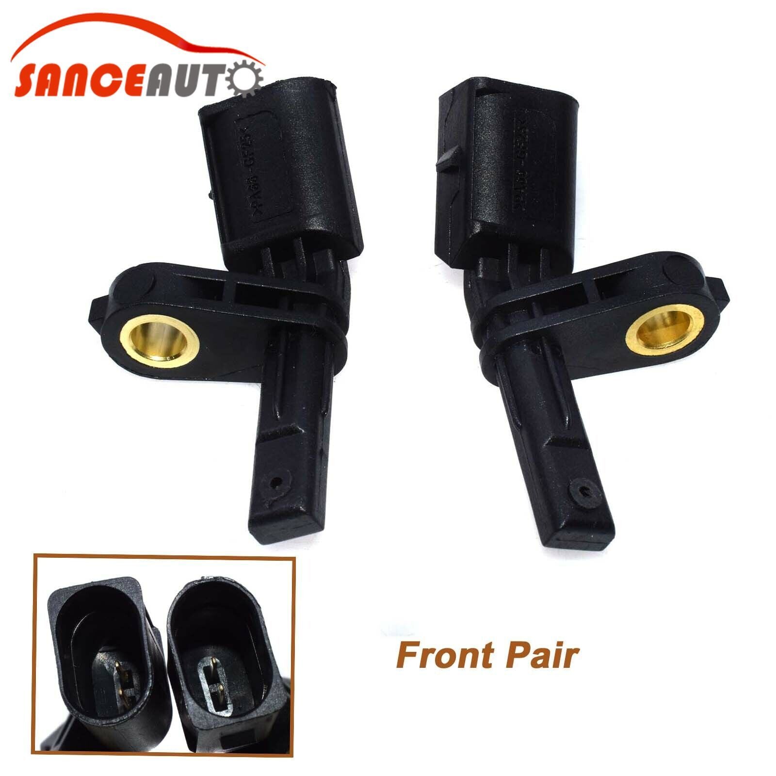 ABS wheel speed sensors, 2-piece front pair, suitable for Audi A3, Beetle, for Jetta , for Passat , and . n