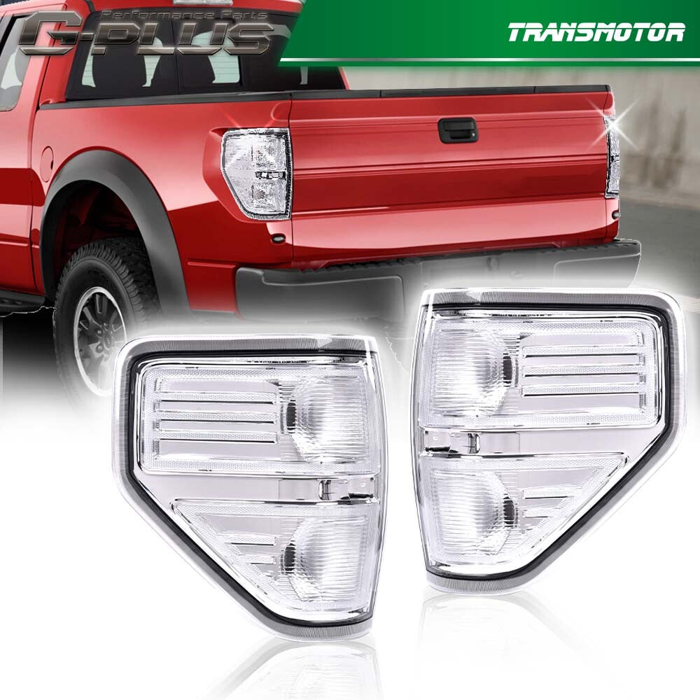 Fits 2009 - 2014 for Pickup for CHRome/Clear Rear Tail Light Brake Light - v
