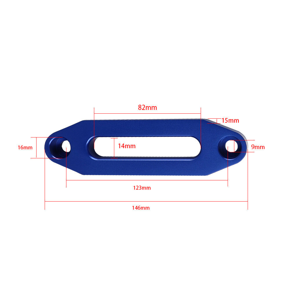 Hawse Fairlead for Synthetic Winch Rope Cable Lead Guide ATV Blue Aluminum Q