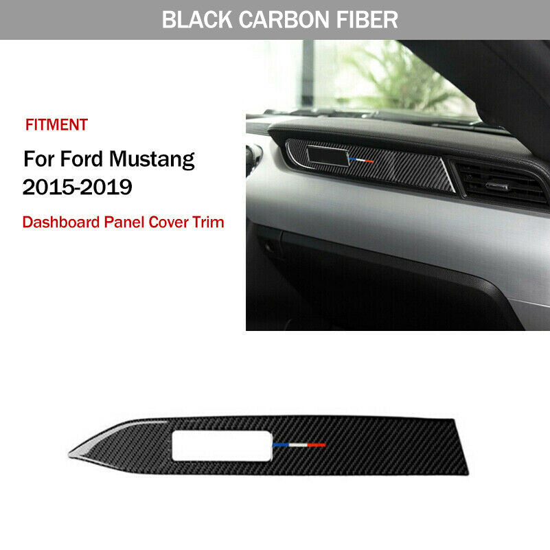 Carbon fiber interior dashboard cover trim accessory for Mustang 15 - 2019 - n
