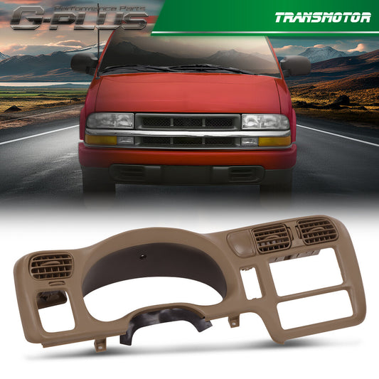 Fit 98-04 S10 Blazer Cluster Radio Dash Trim Bezel Jimmy Sonoma Double Din Beige - v