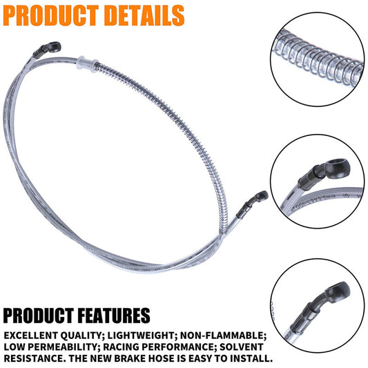 US M10 Motorcycle Hydraulic Brake Oil Hose Line Stainless Steel End Braided¡Á1 v