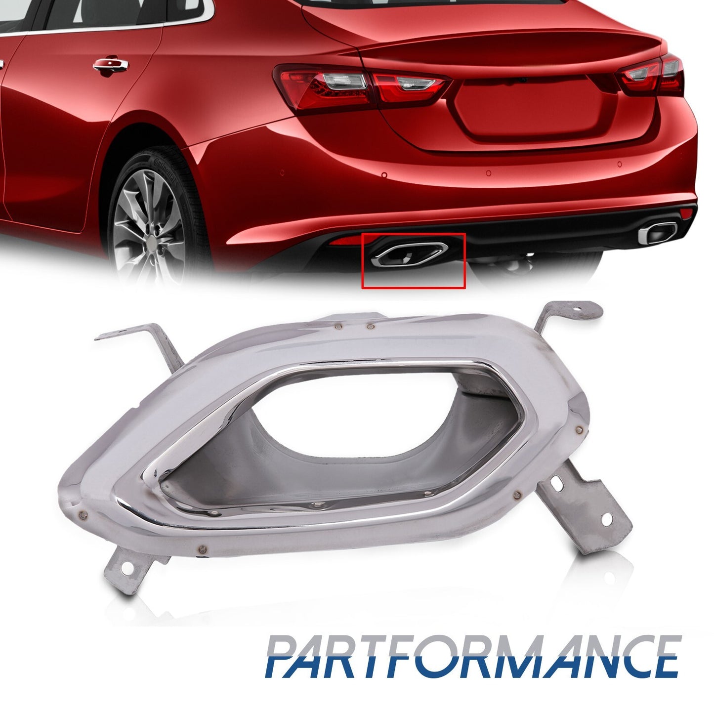 Rear Bumper Driver Side Exhaust Tailpipe Heat Shield for 2016 - 2018 for Malibu - v