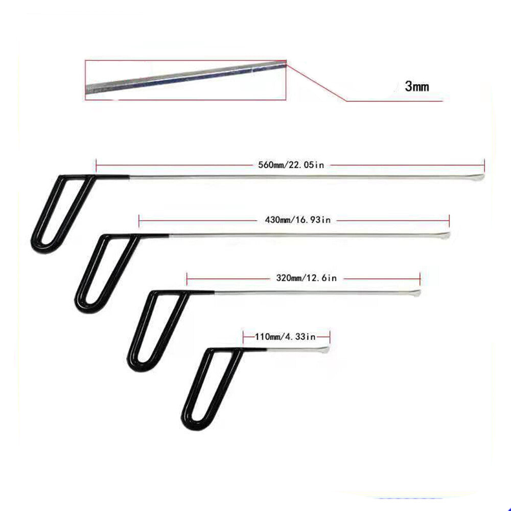PDR Rod Set with Whale Tails Hand Tools Dent Puller Kit v