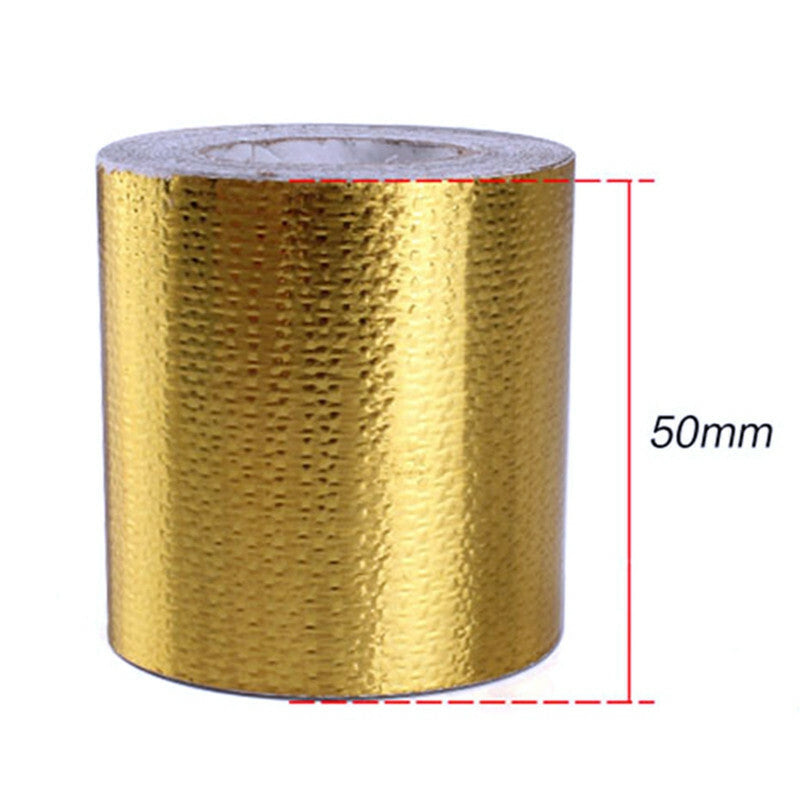 5M Car Insulation Thermal Exhaust Tape Heat Shield Wrap Reflective Heat Barrier