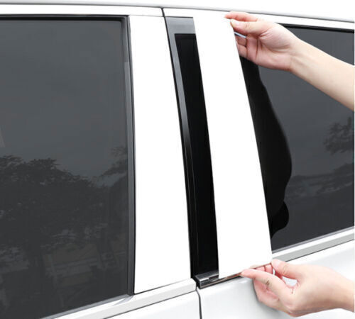 Cover Trim Window BC Pillar Moulding Silver Steel 08-13 for Toyota Highlander
