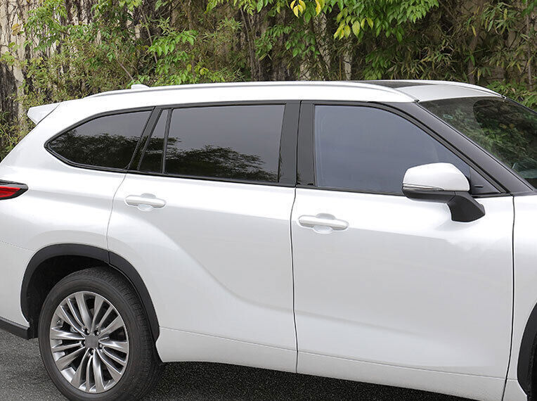 for Toyota Highlander 2020-2023 Black Steel Window Strip Sill Molding Cover 22Pc