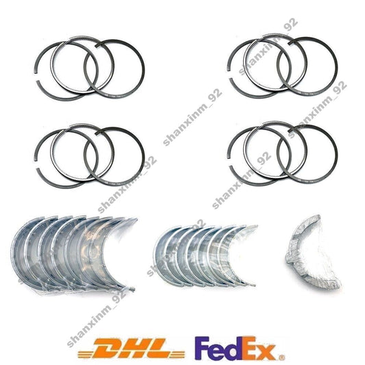 4 PCS Piston Rings+MainCon Rod Bearing Set For A2300 A2300T Engine