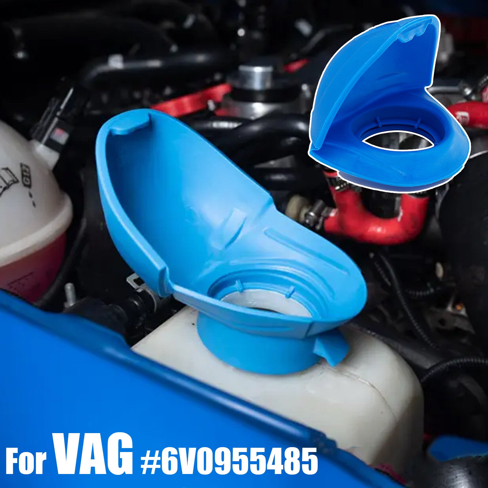 Wiper Washer Fluid Reservoir Tank Bottle Cap Lid Funnel Cover for VW Polo for Golf Q