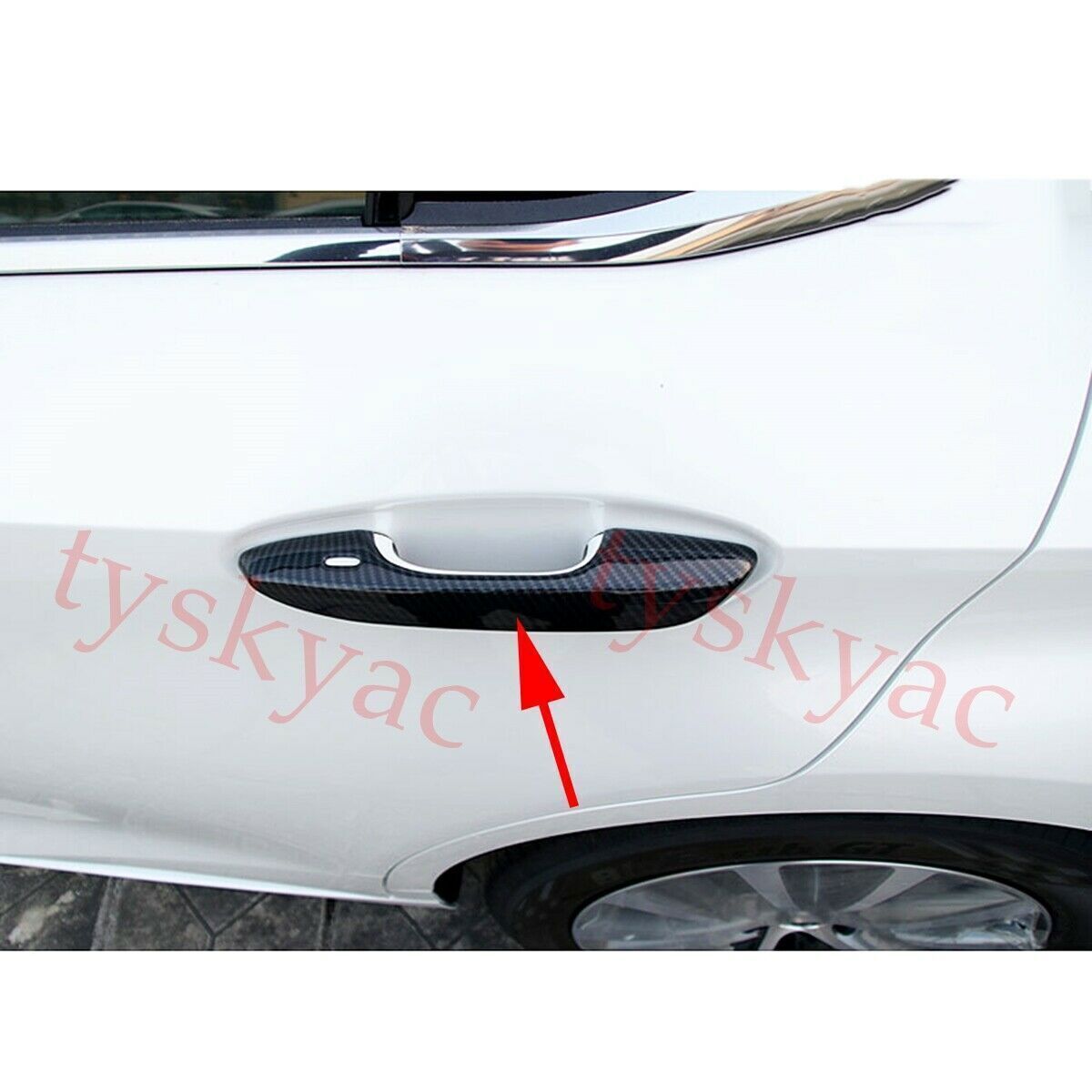 for Lexus ES250 350 300h 19-21 ABS Carbon Fiber Exterior Door Handle Cover Trim