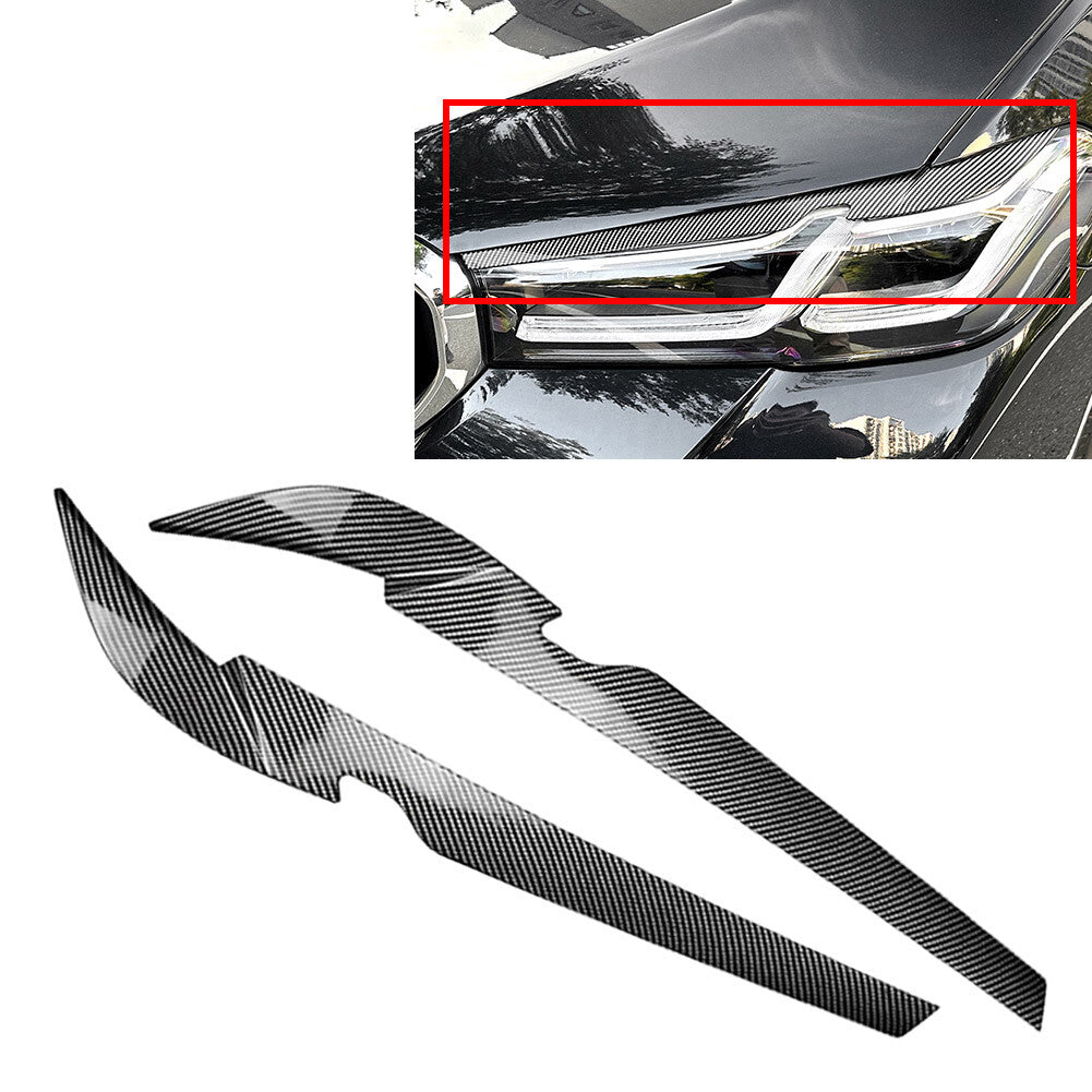 Headlight Eyebrow Cover Trim for BMW 5 Series G30 G31 M5 F90 LCI 2021-2023