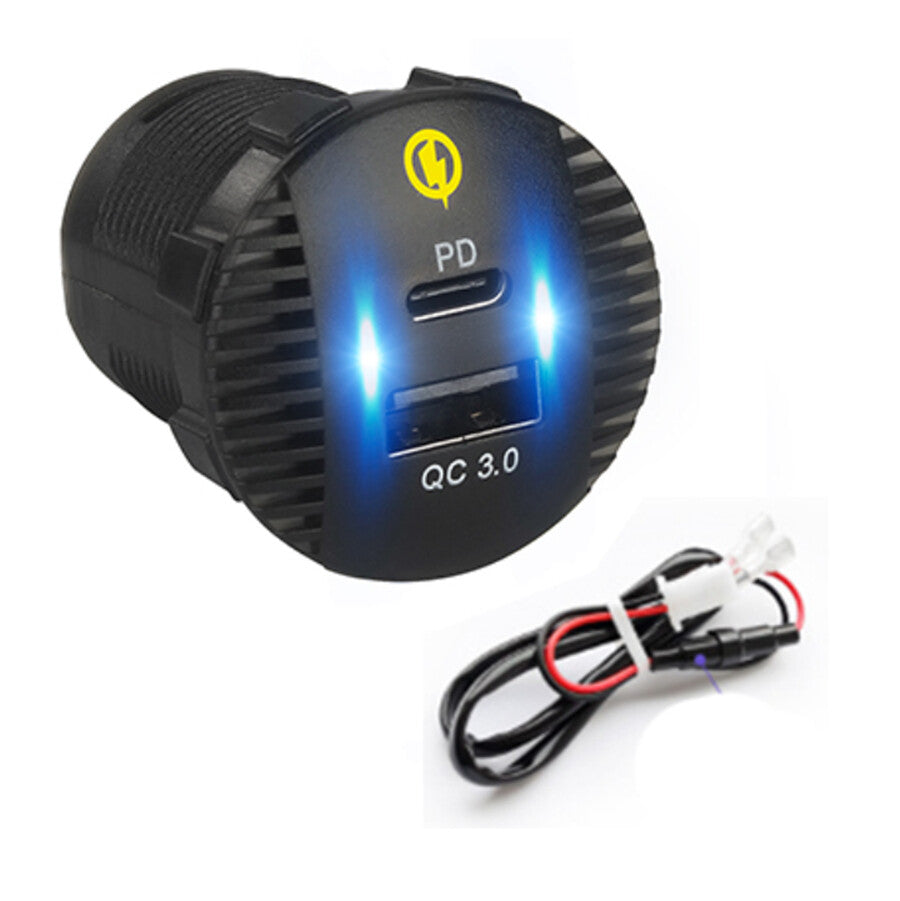 PD Type C USB Fast Car Charger Socket 12V/24V Car Power Outlet For Mobile Phone