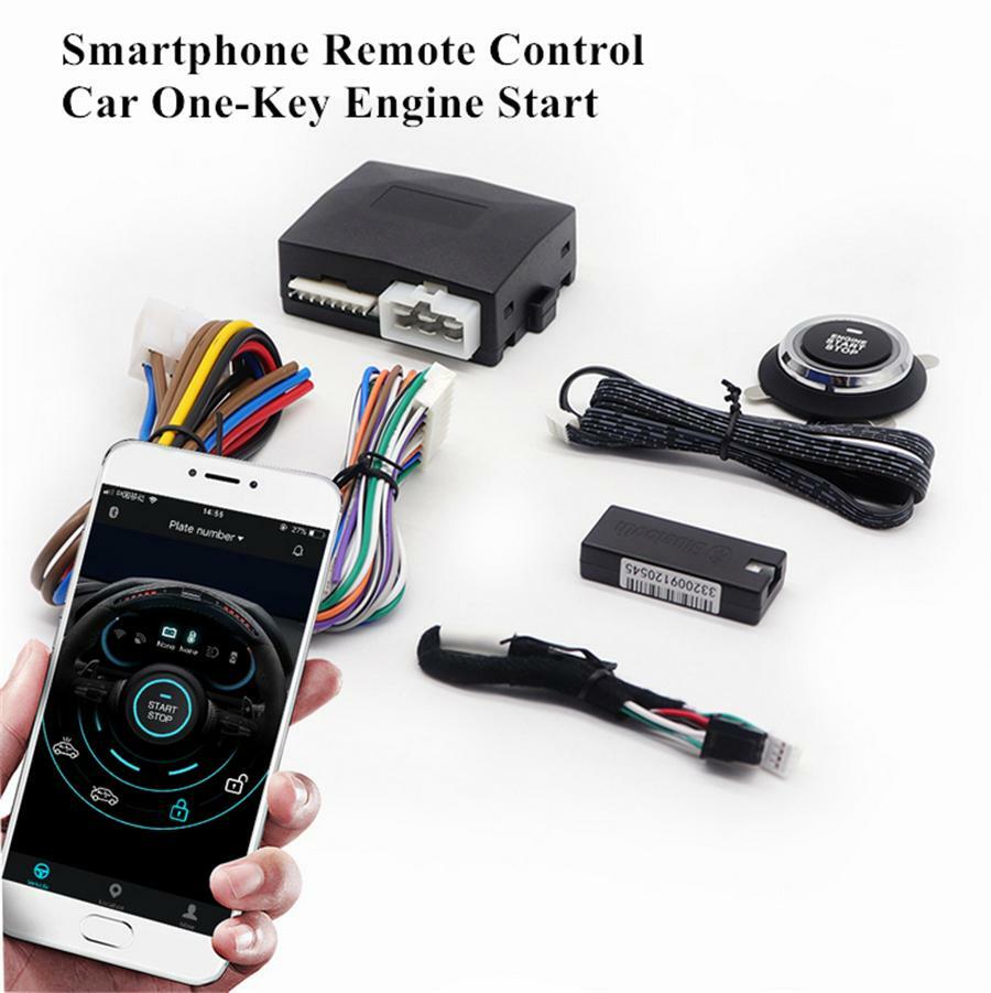 Car lock engine one-button start/stop switch Bluetooth mobile app remote control - n