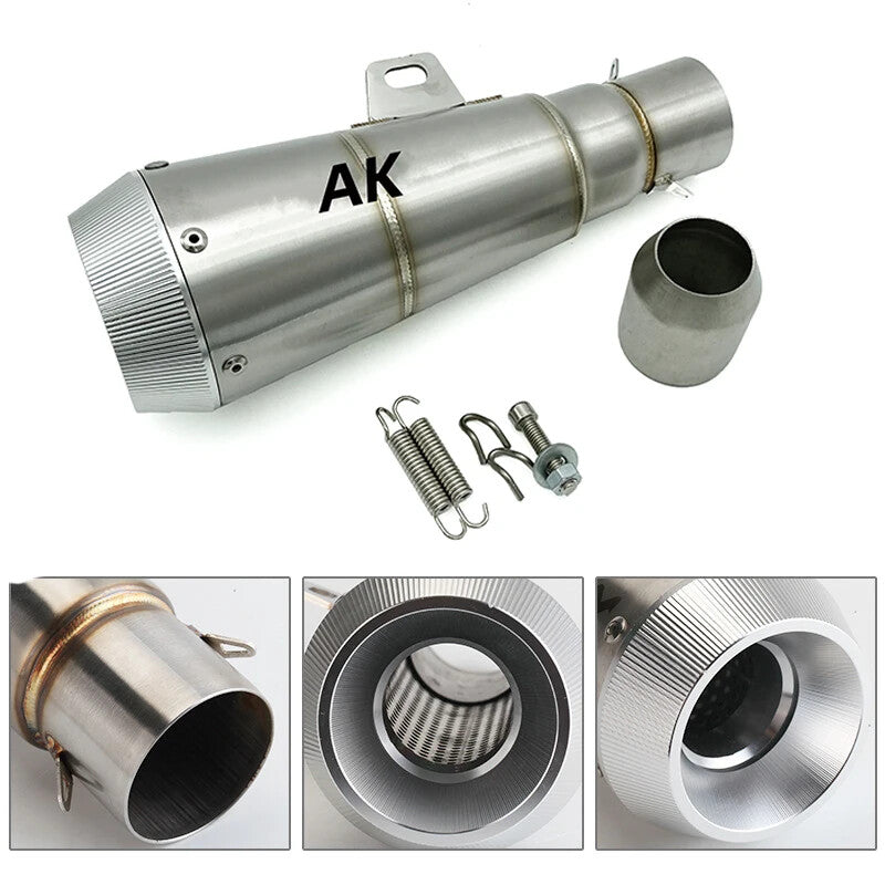 REALZION Universal Motorcycle Scooter 51mm Exhaust Mufflerb Pipe Muffler Pipe
