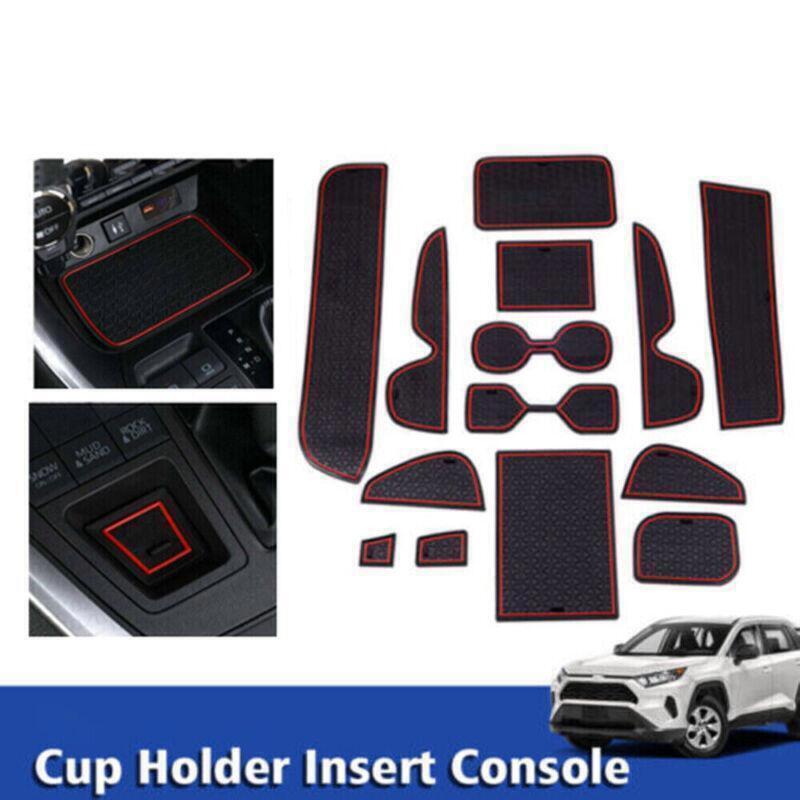 for Toyota RAV4 19-2024 Inner Door Gate Slot Non-Slip Mat Cup Holder Pad Mat Kit