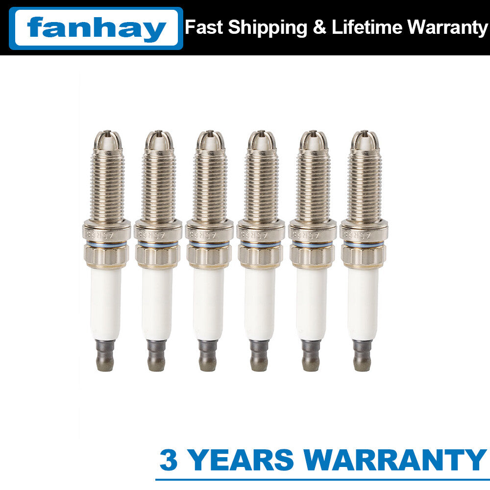 6X 12120037244 ZGR6STE2 Brand New Spark Plugs Suitable for BMW E60 E90 E92 E93 Z4 335i 740i Q