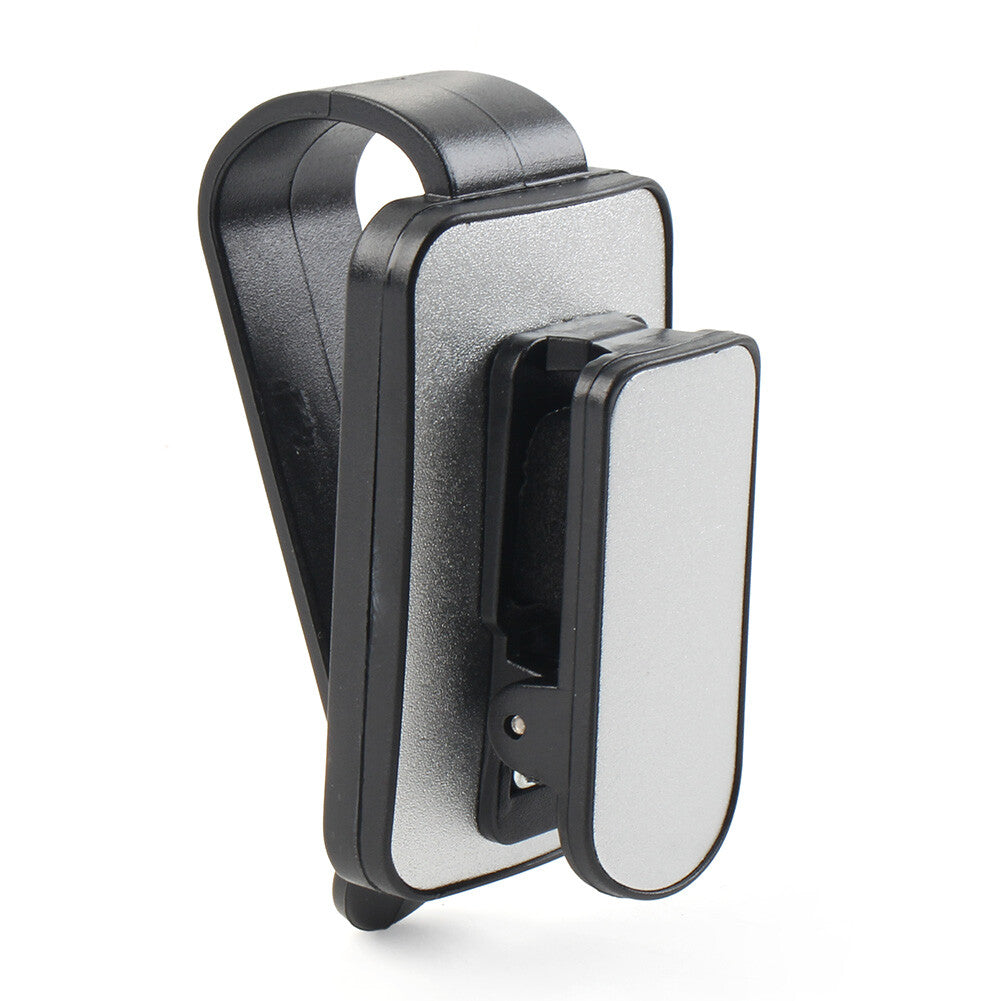 Fit Reading Glasses Sunglasses Eyeglass Cards Sun Visor Clip Holder Black+Silver