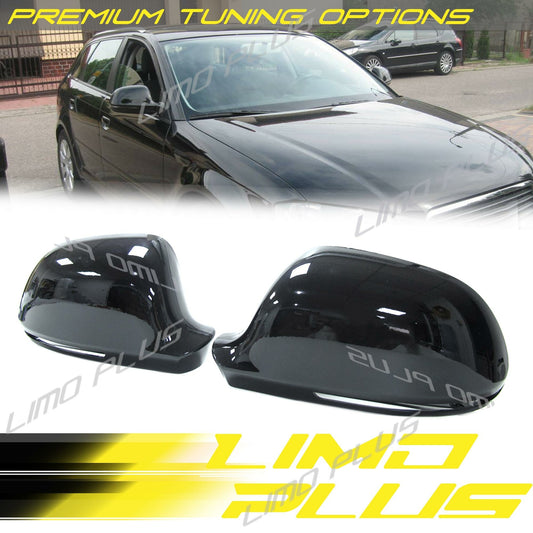 Glossy Balck Mirror Cap for for Audi A3 A4 B8 S4 A5 S5 8T Q3 with O Lane Assist v