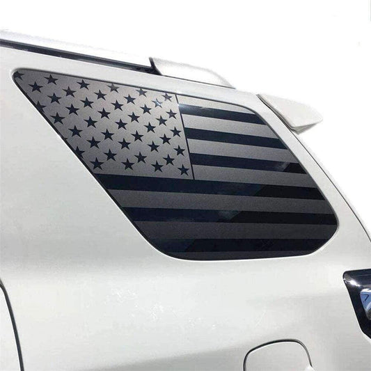 2Pcs Matte Black American Flag Window Decal Sticker For 2003-2009 for Toyota for 4RUNNER Q