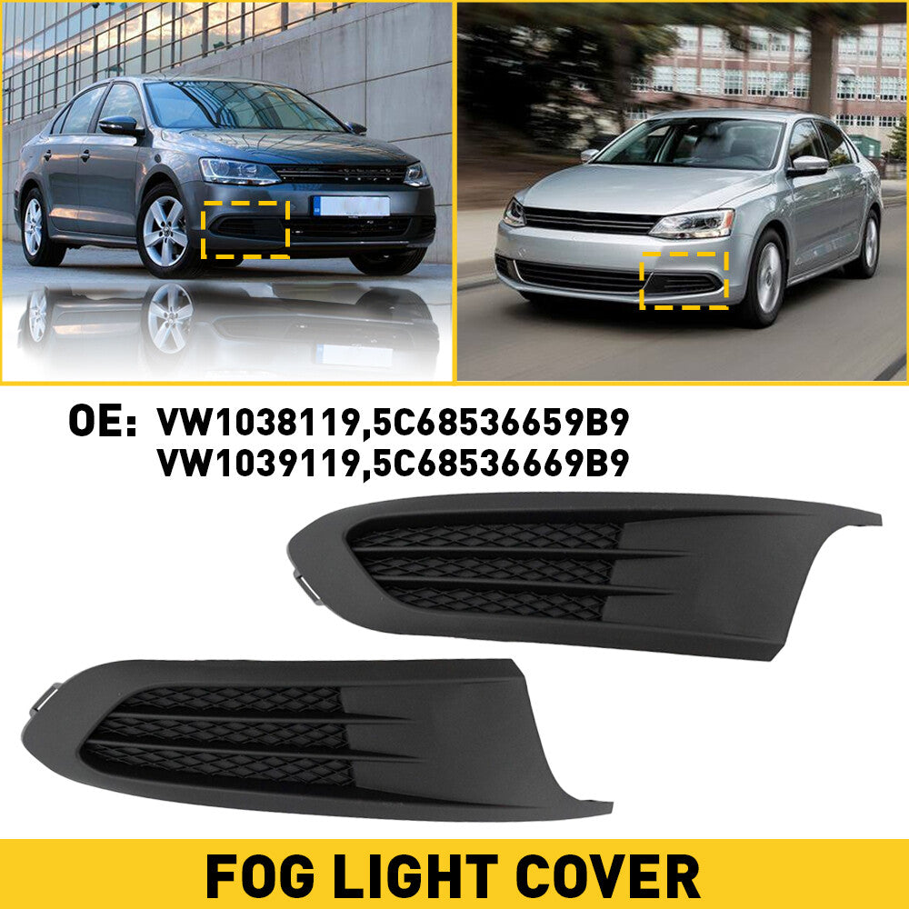 Front bumper fog light insert cover bezel passenger driver for for VW for Jetta 11-14 B- v
