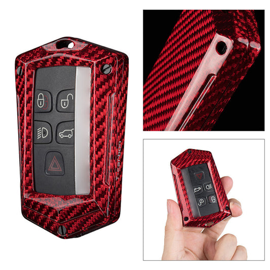 Keychain Protective Case for Land Rover for Range Rover for Jaguar XE XF XJ Carbon Fiber
