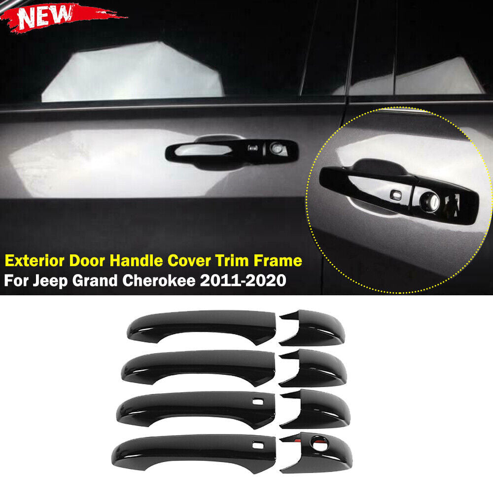 Exterior door handle cover trim frame for Jeep Grand Cherokee 2011 - 20 Black - n
