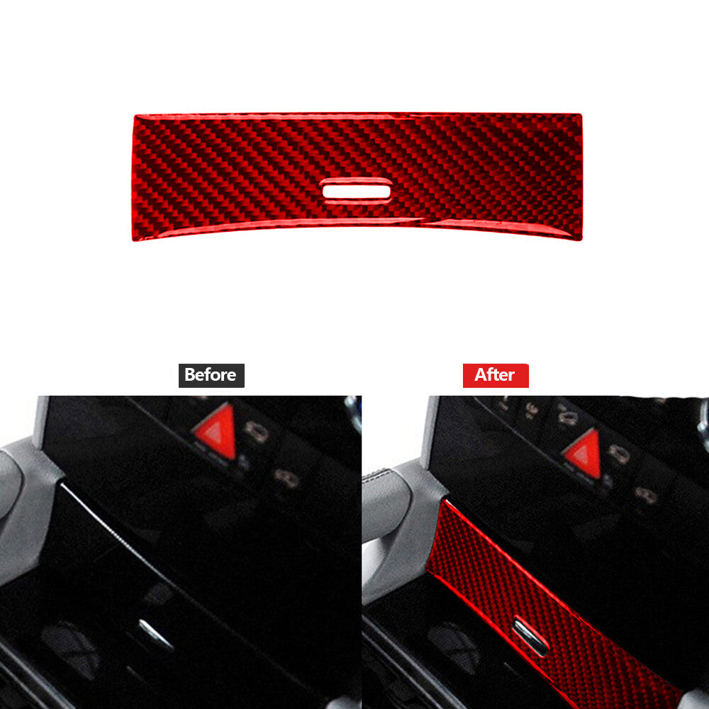 Red Carbon Fiber Center Storage Panel Cover Trim for Mercedes Benz M-class 06-11