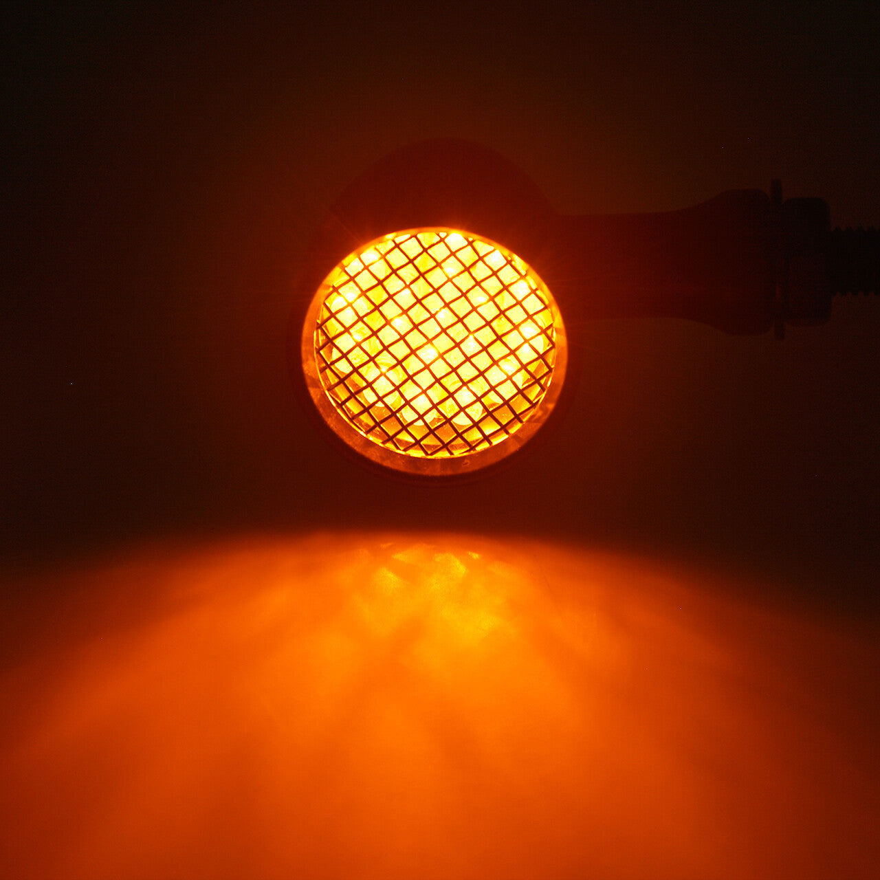 2x Black 10mm Grille Turn Signal Amber Indicator Light for Harley Sportster XL Q