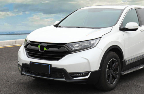 3P ABS Glossy Black Front Bumper Mesh Grille Strip Trim for Honda CR-V 2017-2021