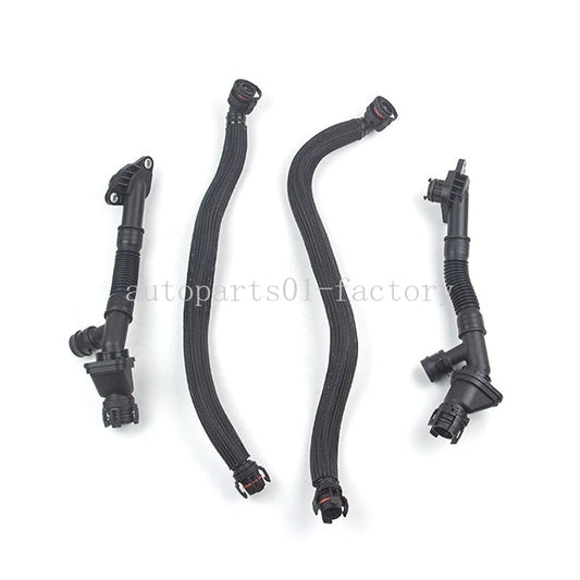 4PCS Left+Right Crankcase Vent Pipe for BMW 550i 650i 750i 750Li X5 X6 B7