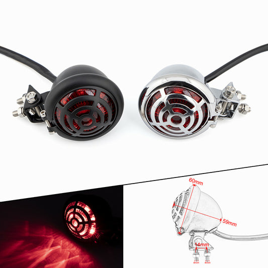 Retro for Mini Grill Metal LED Tail Brake Light for Harley Cafe Racer Bobber Custom Q