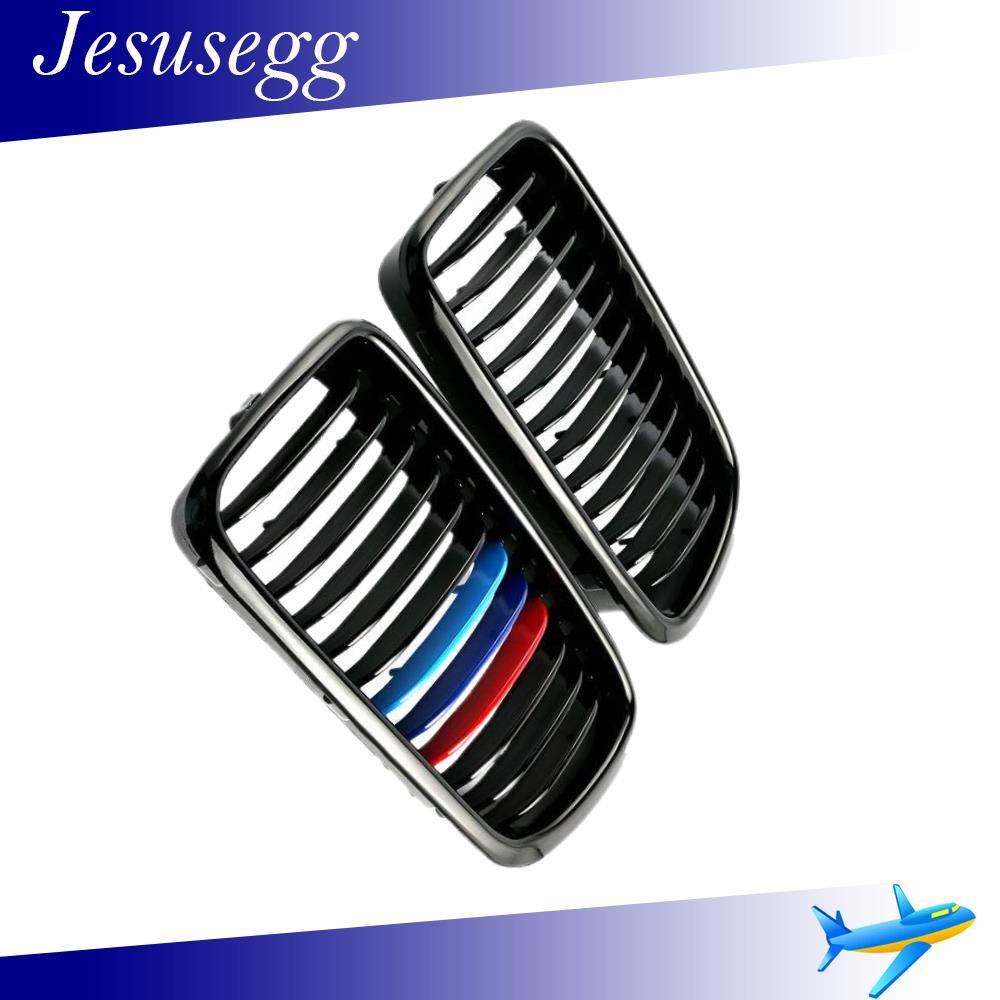 2x Front Bumper Lower Grille Kidney Grill Black Fits For 740i 740iL 750iL
