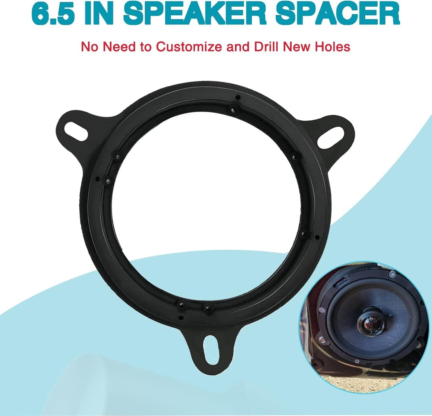 4PCS for Nissan for Infiniti 6.5Inch Car Door Speaker Adapter Bracket + Wire Harness