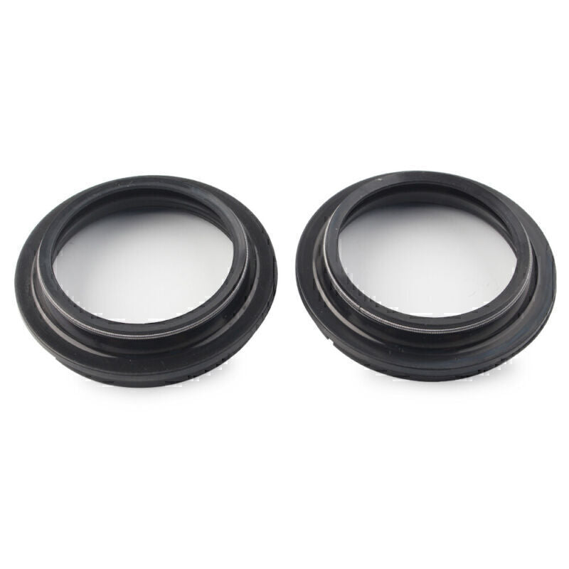 2PCS 43X54MM Motorcycle Front Fork Damper Shock Absorber Fork Black Dust Seals