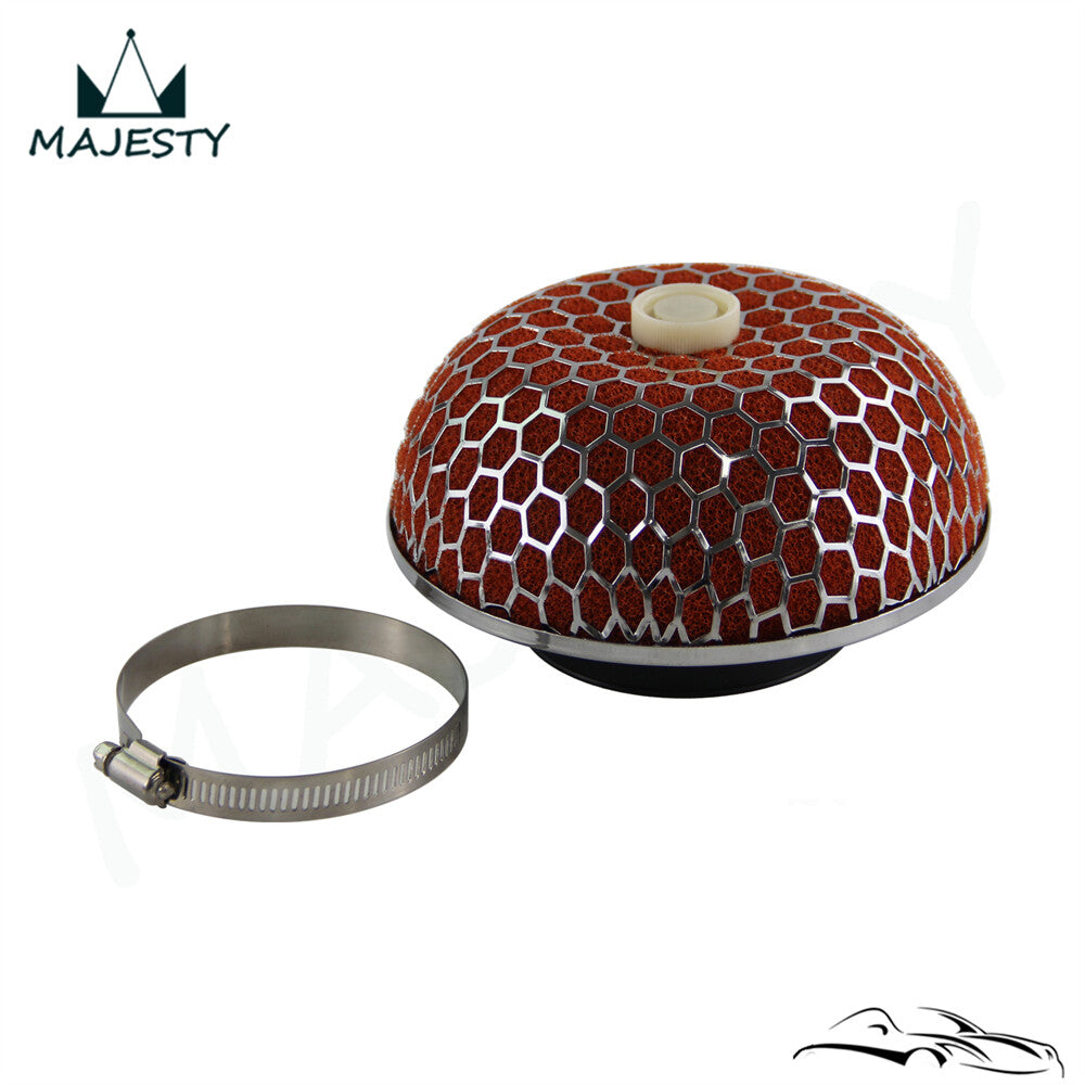 Universal 3 76MM Mushroom Mesh Turbo/Cold/Short for Ram Air Intake Filter Red