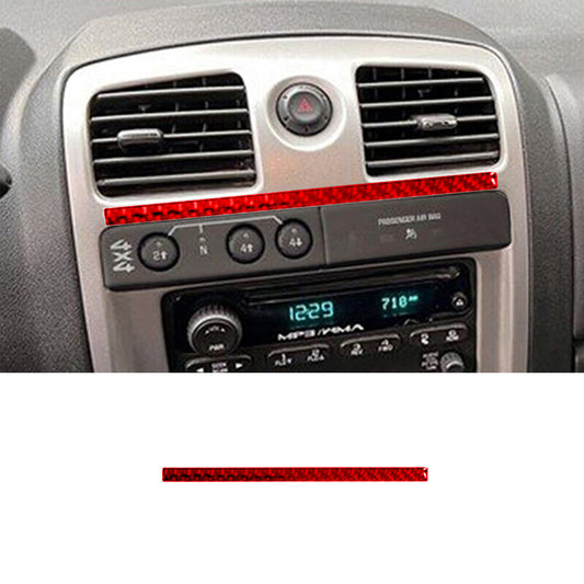 Red Carbon Fiber Below Center Console Cover Trim For Colorado 04-12/ for canyon 05-12
