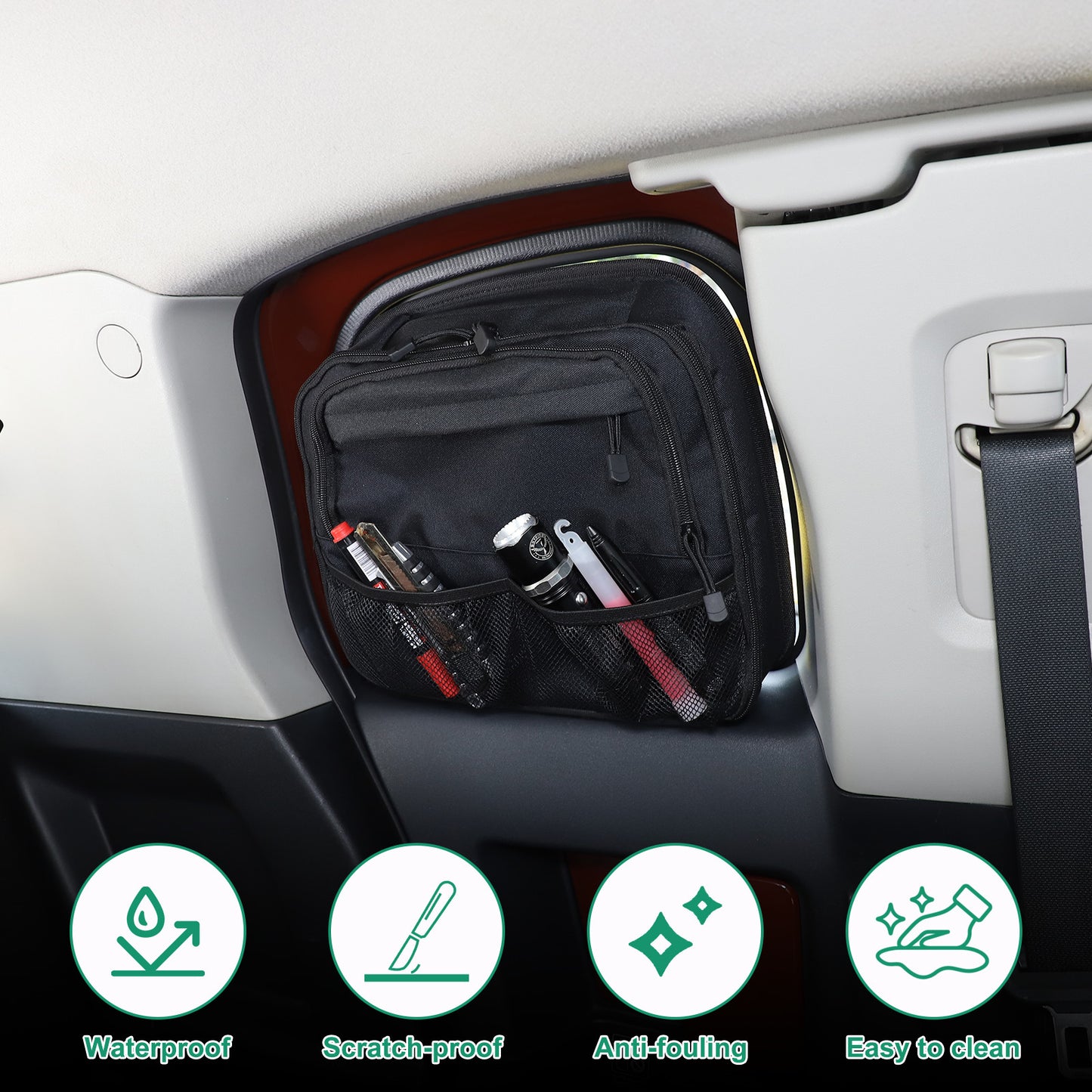 Rear tailgate window multi-functional storage bag for FJ Cruiser 2007-21- n