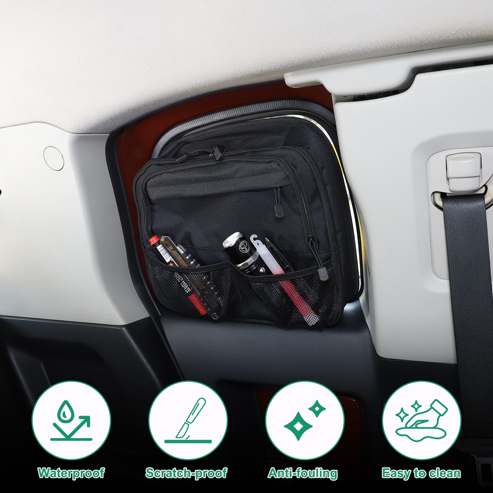 Rear tailgate window multi-functional storage bag for FJ Cruiser 2007-21- n