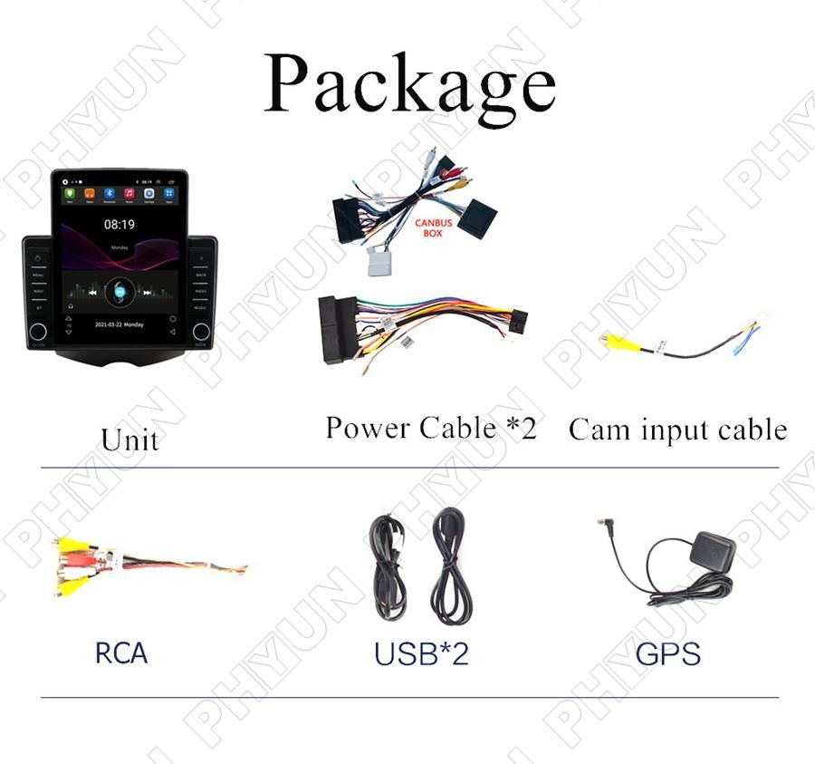 9.5 Android Vertical Stereo Radio GPS Player 1+16G for Hyundai for Veloster 2011-17