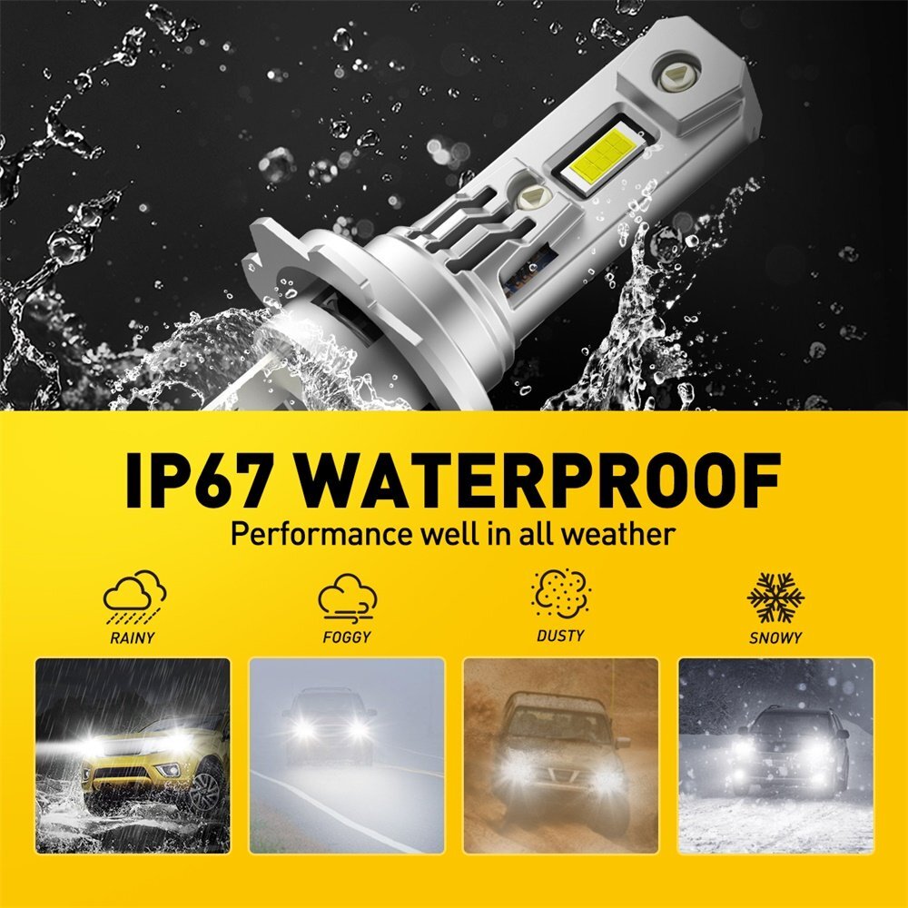 H7 LED elderly bright bright white 200W 40000LM big blue red green light - v