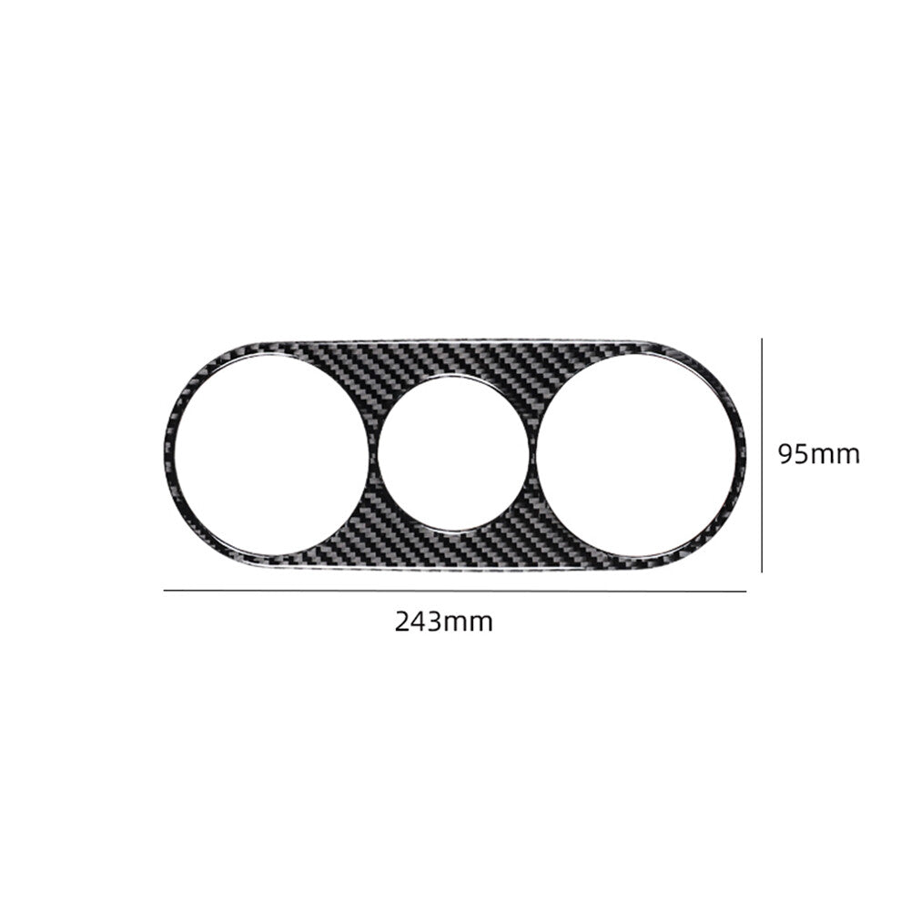 Carbon fiber interior rear air vent socket cover trim for Ford F-150 FX4 2004-08