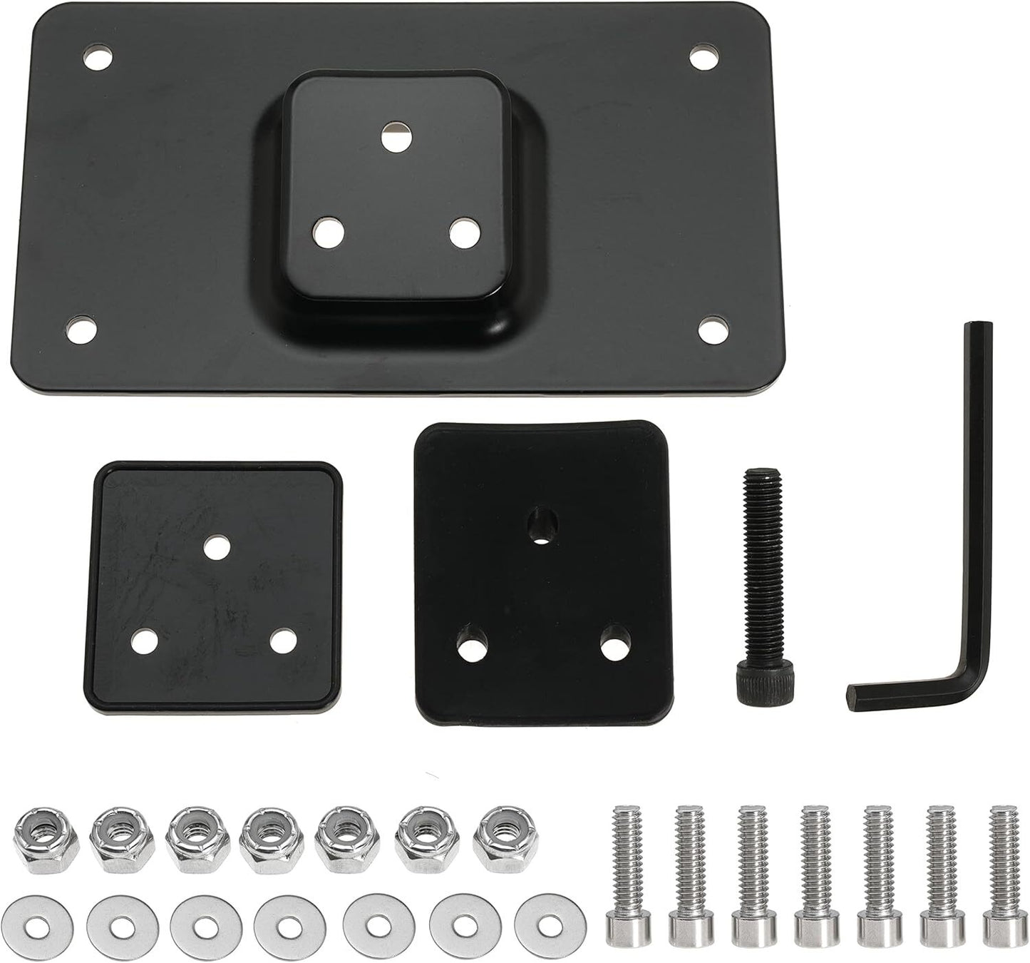 3 Holes Laydown License Plate Mount Bracket for Harley Big Twins Softail Dyna Q