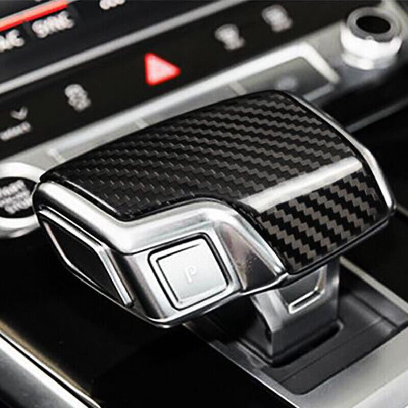 Real Carbon Fiber Gear Shift Knob Cover Trim for Audi for A8 Q7 A7 Q8 for A6 S7 S6 RS6 Q