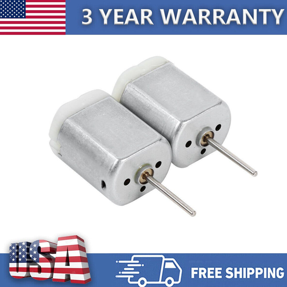 2x 10mm Round Shaft Car Door Lock Motors FC-280PC-22125 for Lexus for Toyota Mabuchi