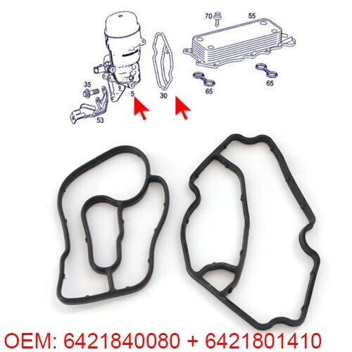 2 Brand New Car Oil Filter Housing Gaskets for GLE, GLS, GL, ML, W166, x166, W463, W164 Q